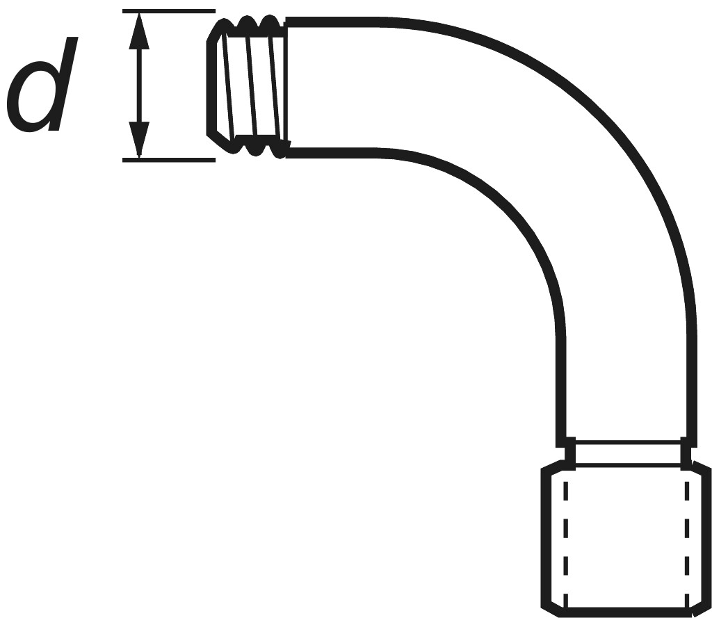 Bogen 90° m. Muffe     DIN EN 10241 verzinkt   2    "
